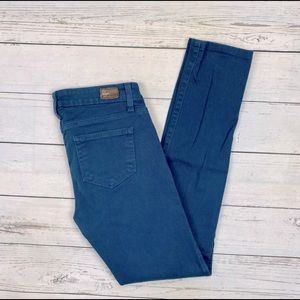 Paige Peg Skinny Coloured Jeans 26 Teal Blue 💙